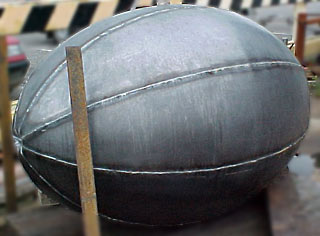 W Campbell & Son - creating a steel rugby ball